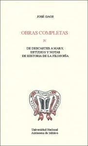 Obras completas IV. De Descartes a Marx. Estudios y notas de historia de la filosofía