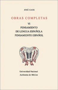 Obras completas VI. Pensamiento de lengua española. Pensamiento español
