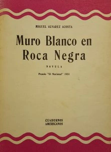 Muro blanco en roca negra