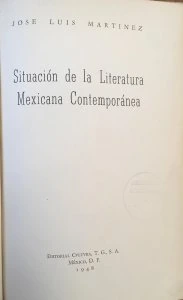 Situación de la literatura mexicana contemporánea