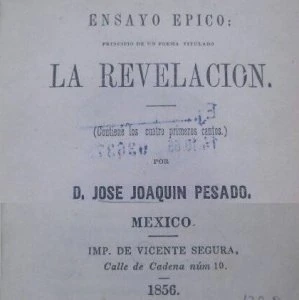 Ensayo épico. Principio de un poema titulado: "La revelación"