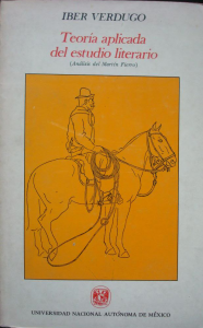 Teoría aplicada del estudio literario : análisis del Martín Fierro