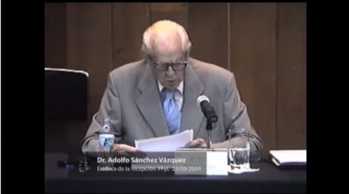 Adolfo Sánchez Vázquez. 1. Introducción a la estética de la recepción 23/09/2004