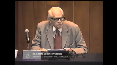 Adolfo Sánchez Vázquez. 2. La Estética de la Recepción (I) 24/09/2004