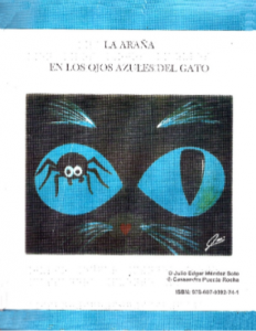 La araña en los ojos azules del gato