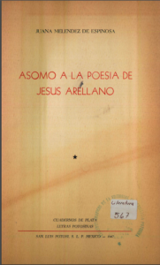 Asomo a la poesía de Jesús Arellano
