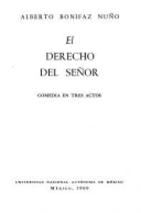 El derecho del señor, comedia en tres actos