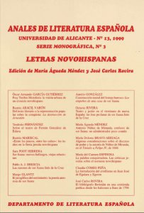 Anales de literatura española No. 13. letras novohispanas