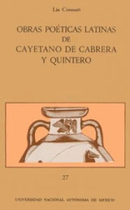 Obras poéticas latinas de Cayetano de Cabrera y Quintero. Catálogo