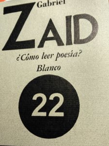 ¿Cómo leer poesía? : blanco