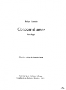 Conocer el amor : antología 