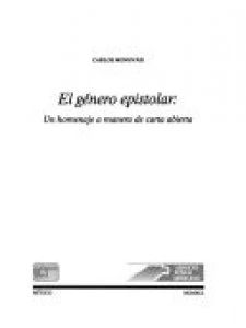 El género epistolar : un homenaje a manera de carta abierta