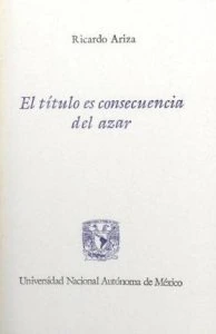 El título es consecuencia del azar