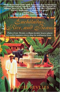 Enchiladas, rice and beans