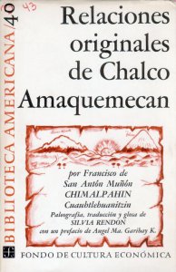 Relaciones originales de Chalco Amaquemecan