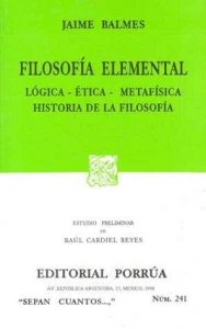Filosofía elemental ; Lógica ; Ética ; Metafísica ; Historia de la filosofía