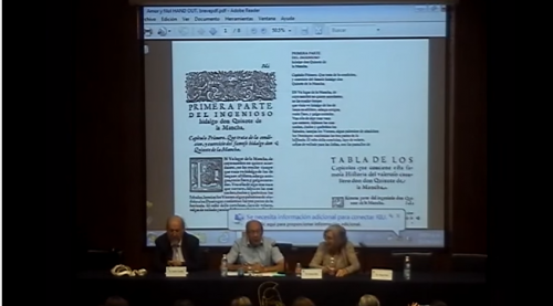 Francisco Rico. La edición de textos en la edad de la imprenta manual. 05/09/2013
