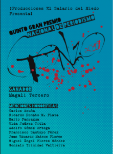 Quinto Gran Premio Nacional de Periodismo Gonzo