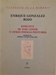 Romance de José Conde y otros poemas póstumos