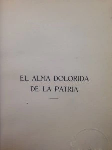 El alma dolorida de la patria