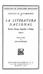 La literatura nacional : revistas, ensayos, biografías y prólogos II