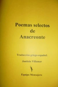 Poemas selectos de Anacreonte
