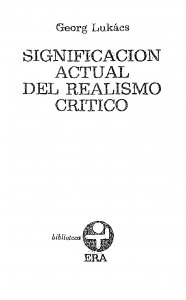 Significación actual del realismo crítico