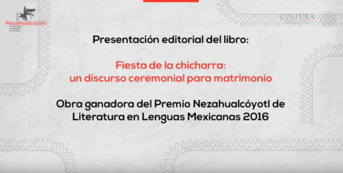 Presentación de libro : Fiesta de la chicharra: un discurso ceremonial para matrimonio